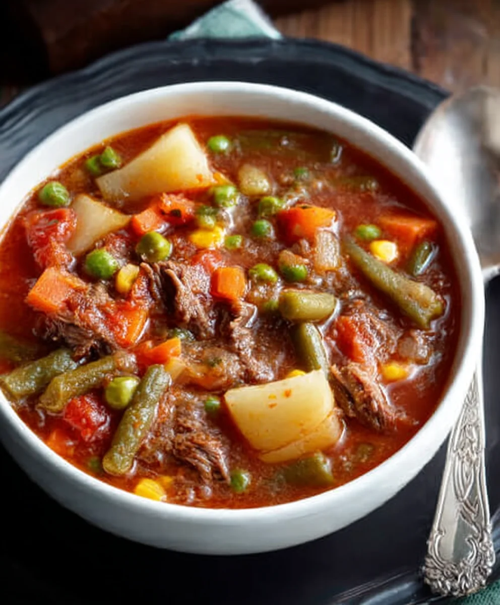 Old-Fashioned Vegetable Beef Soup - Mom's Recipe