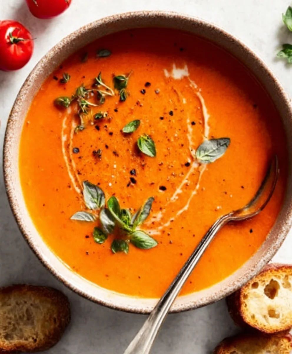 Easy Creamy Tomato Soup From Canned Tomatoes