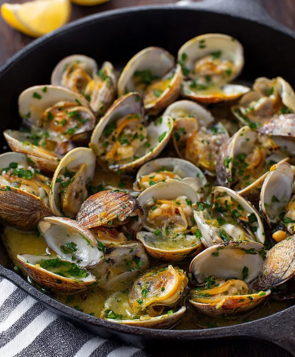 Garlic Butter Sauteed Clams - Easy Appetizer Recipe