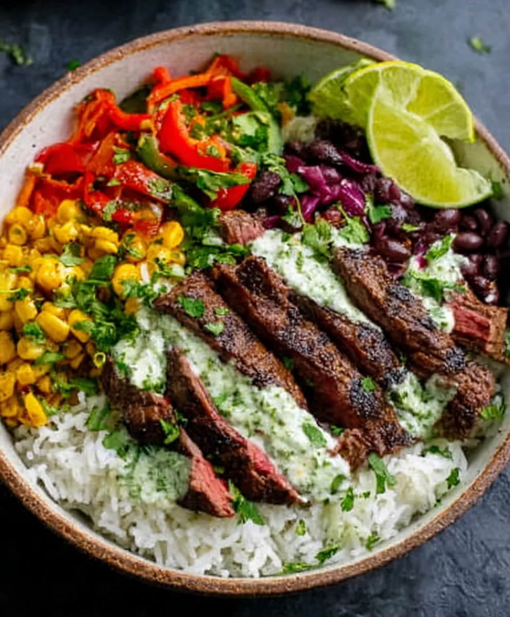 Cilantro Lime Beef Bowls- Easy Flavorful Meal