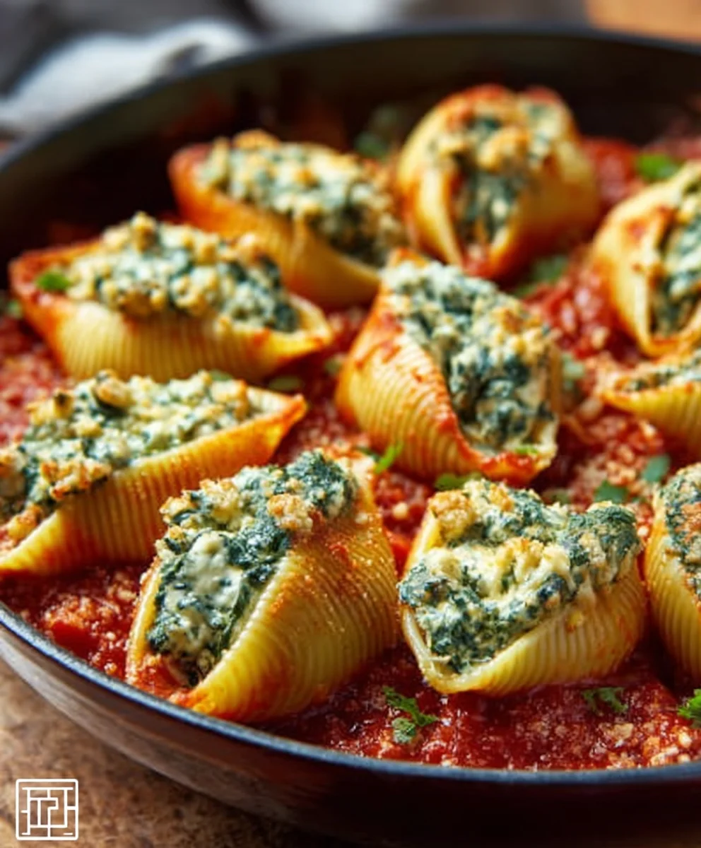 Spinach Ricotta Stuffed Shells - Easy & Delicious