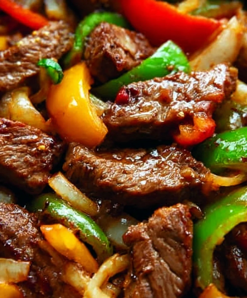Easy Pepper Steak with Bell Peppers and Onion Recipe