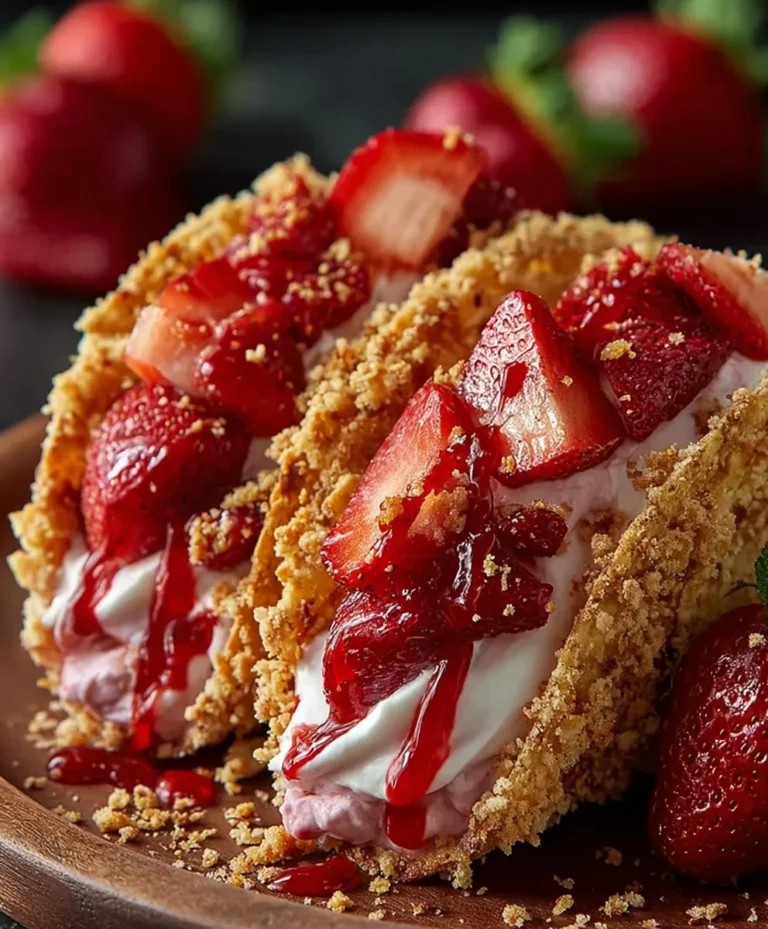 Strawberry Crunch Cheesecake Tacos-Easy Dessert