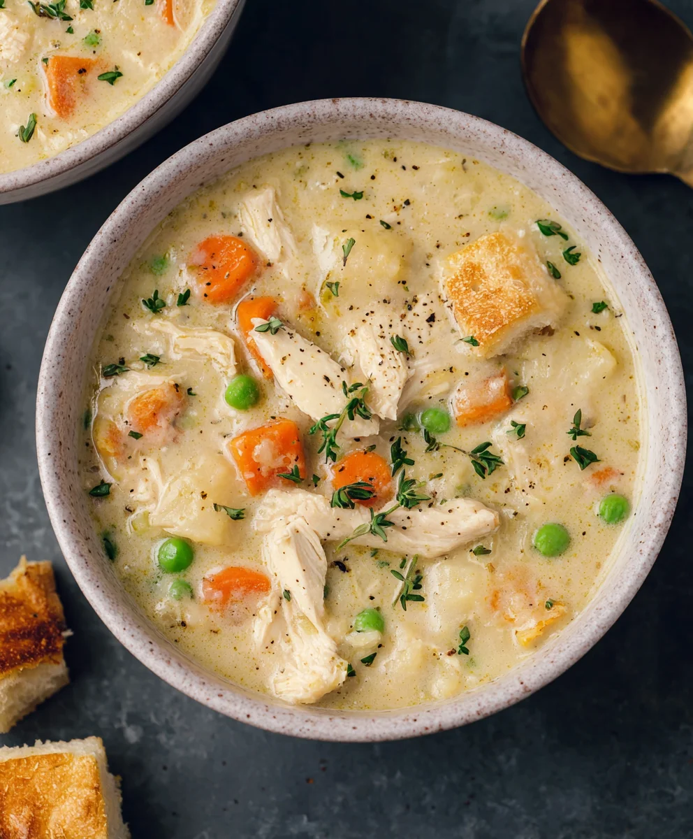 Easy Chicken Pot Pie Soup Recipe - Comfort Food
