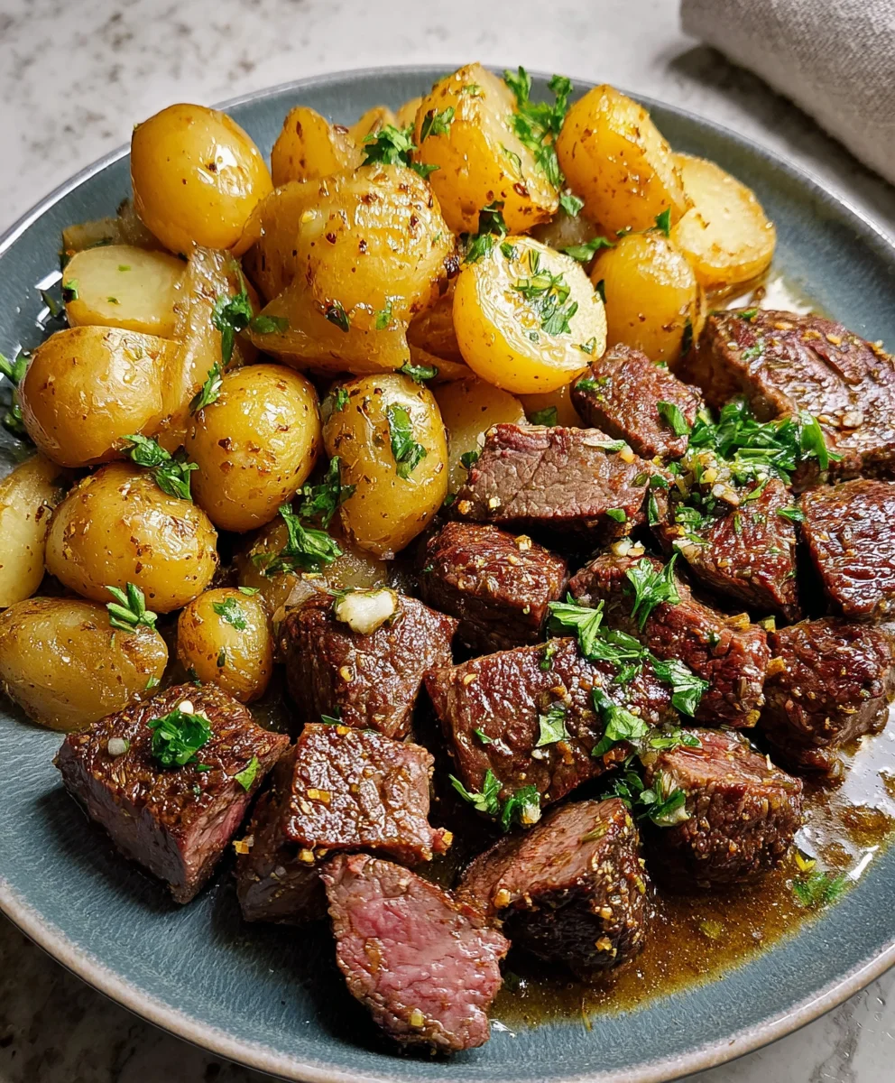 Garlic Butter Beef Steak and Potatoes Recipe