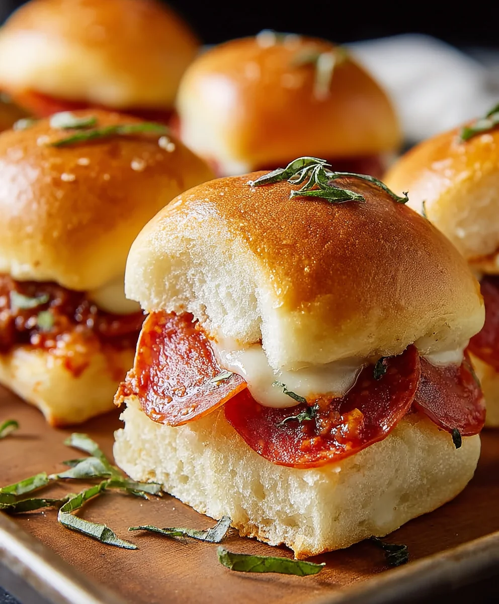 Beef Beef Pepperoni Pizza Sliders- Quick & Easy Bites