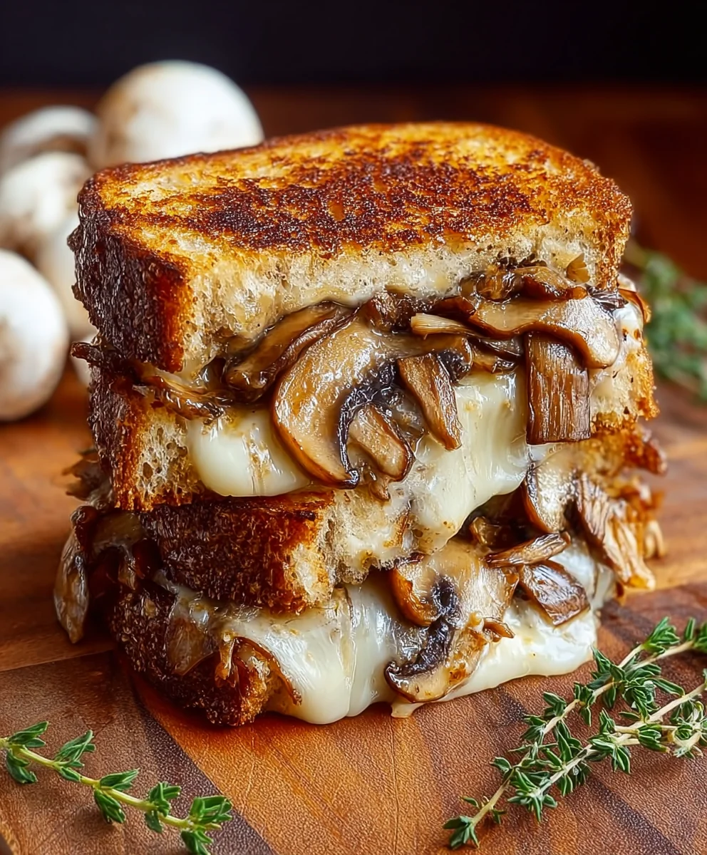 Caramelized Mushroom Grilled Cheese - Ultimate Comfort Food