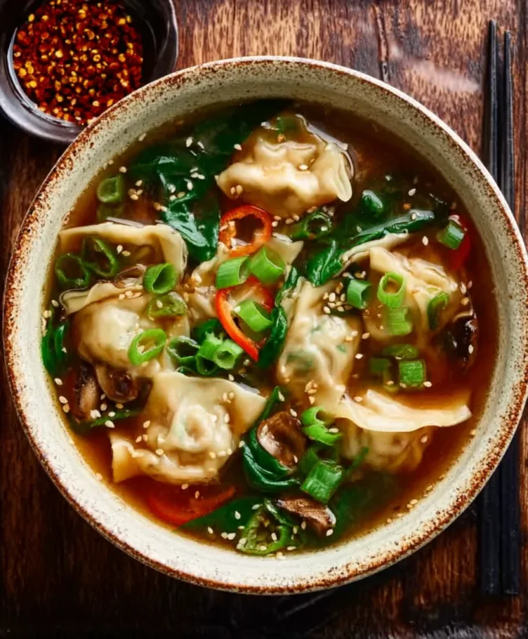 Savory Beef Potsticker Soup – Comforting & Easy Recipe