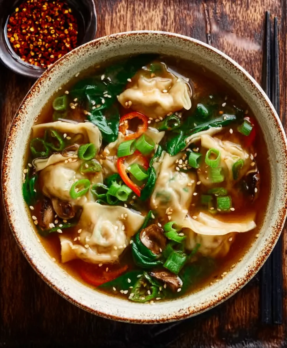 Savory Beef Potsticker Soup - Comforting & Easy Recipe