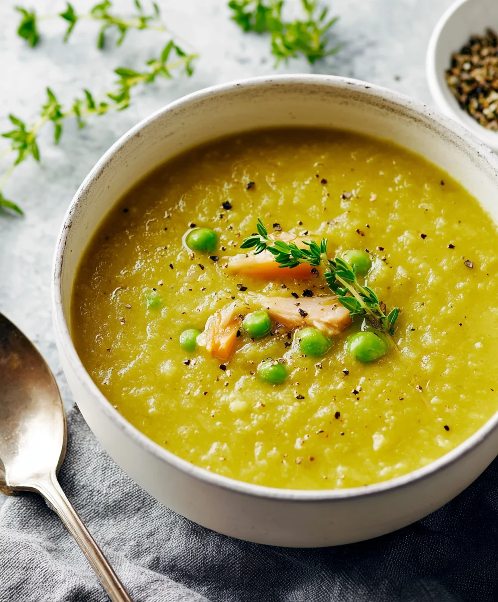 Classic Split Pea Soup - Hearty Beef & Veggie Recipe