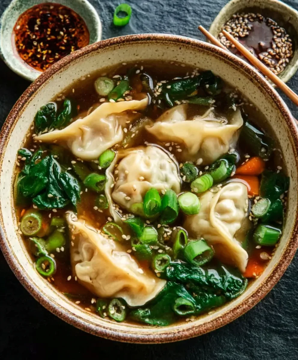 Savory Beef Potsticker Soup - Comforting & Easy Recipe