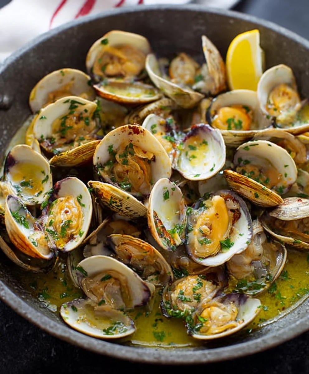 Garlic Butter Sauteed Clams - Easy Appetizer Recipe
