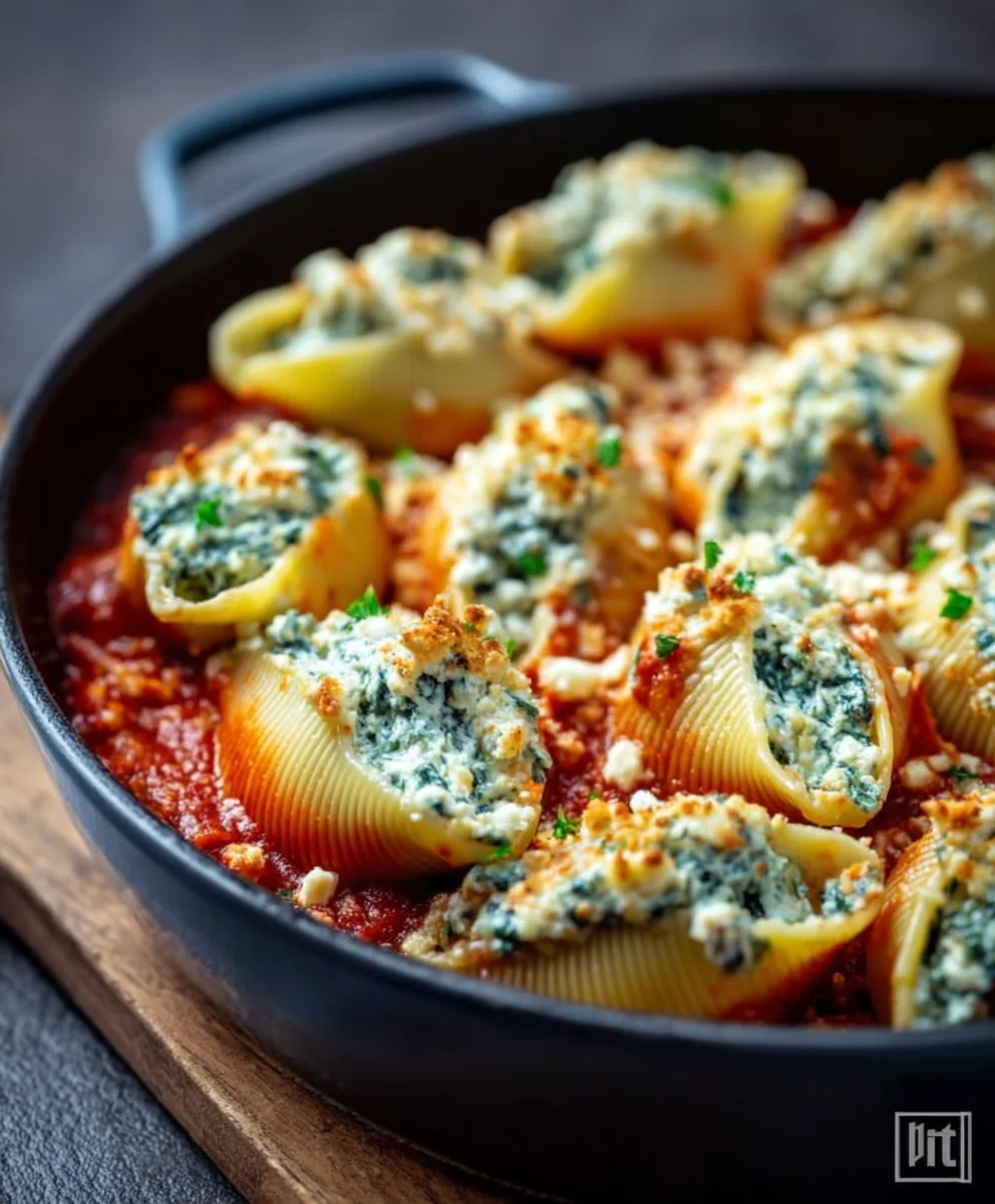 Spinach Ricotta Stuffed Shells - Easy & Delicious
