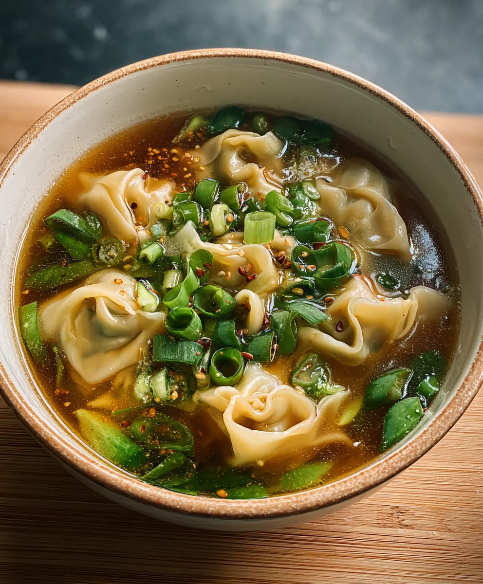 Easy Wonton Soup Recipe-Beef & Veggies