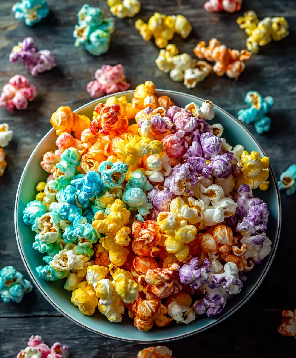 Colorful Candied Popcorn-Easy Sweet Snack Recipe