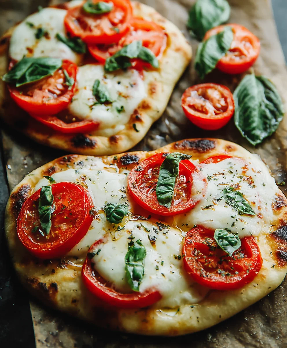 Easy Caprese Naan Pizza - Quick & Delicious Recipe