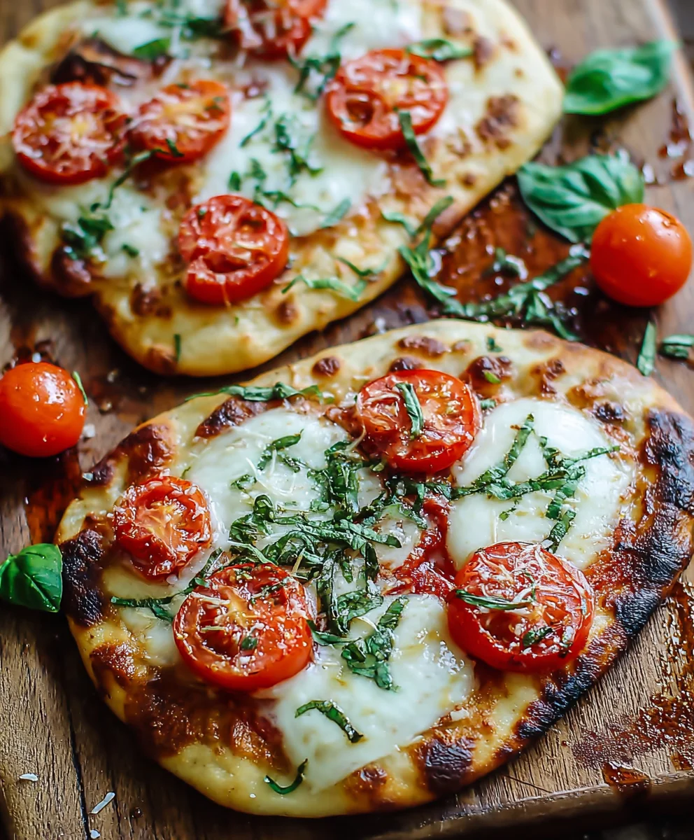 Easy Caprese Naan Pizza - Quick & Delicious Recipe