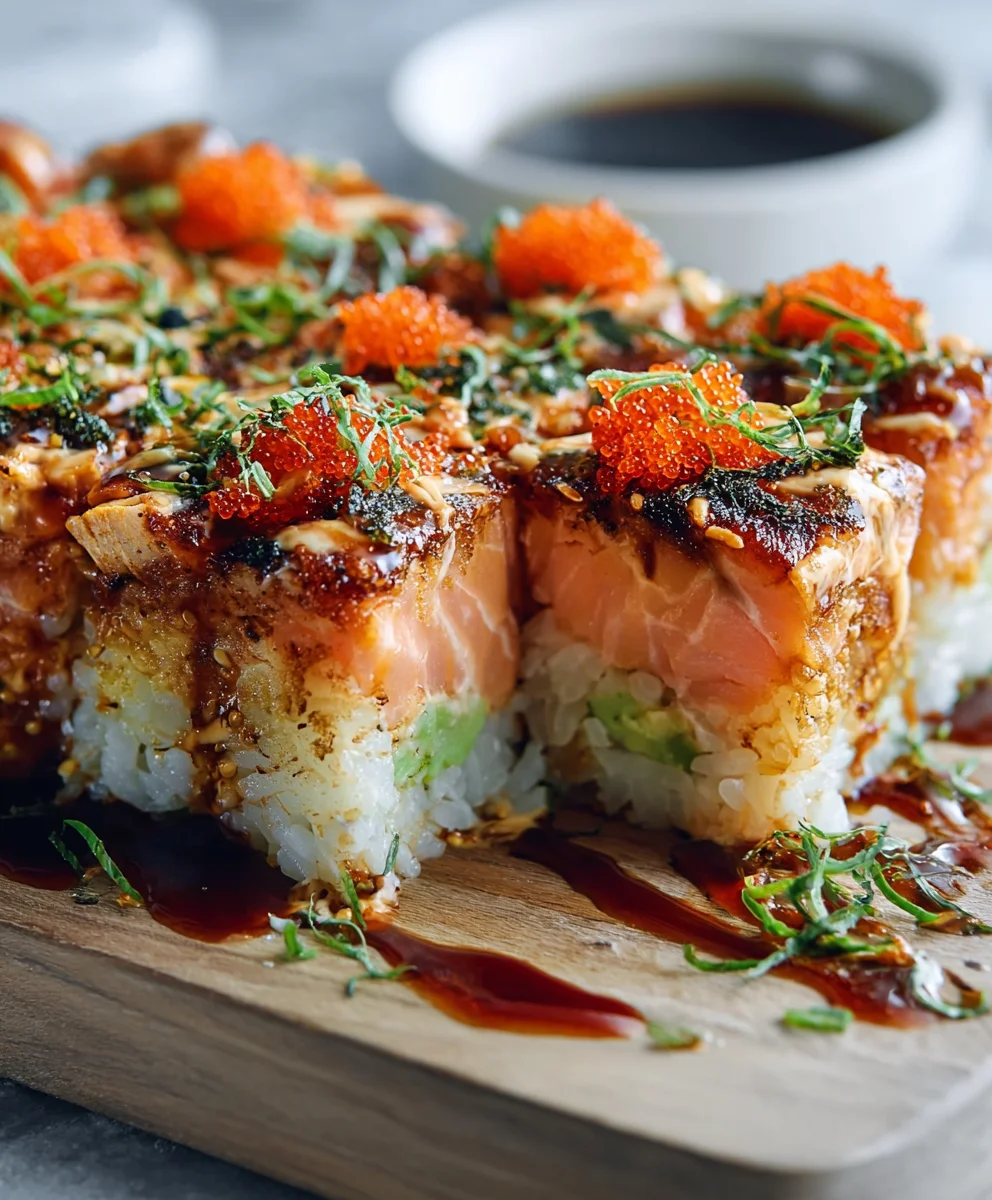Spicy Salmon Sushi Bake- Easy Flavorful Recipe
