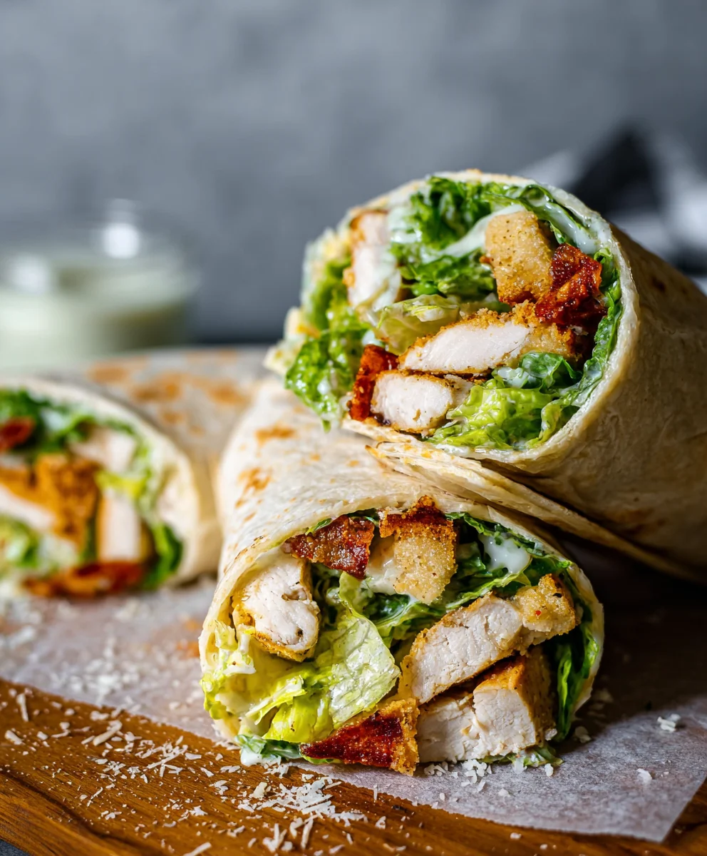 Easy Chicken Caesar Wraps - Quick Lunch Recipe