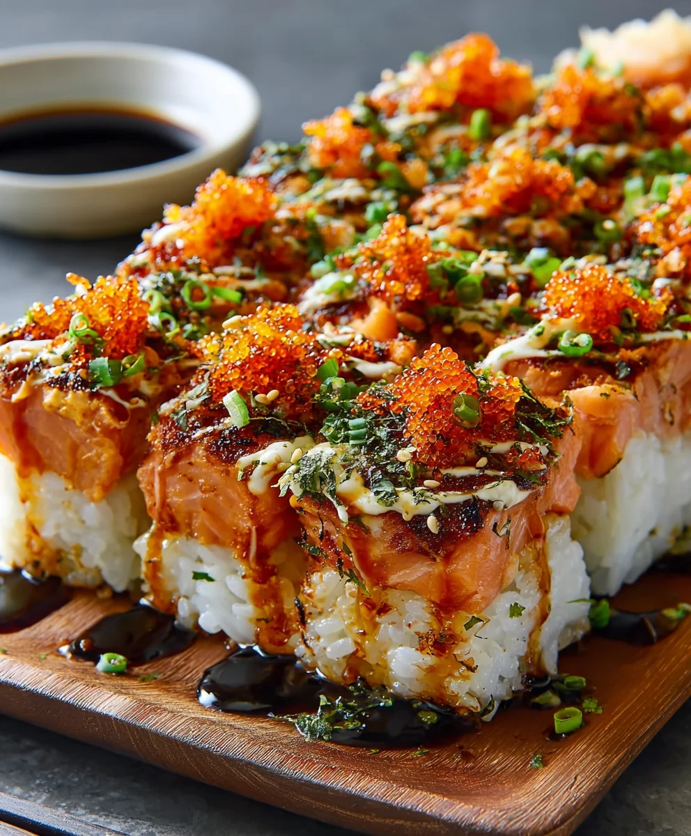 Spicy Salmon Sushi Bake- Easy Flavorful Recipe