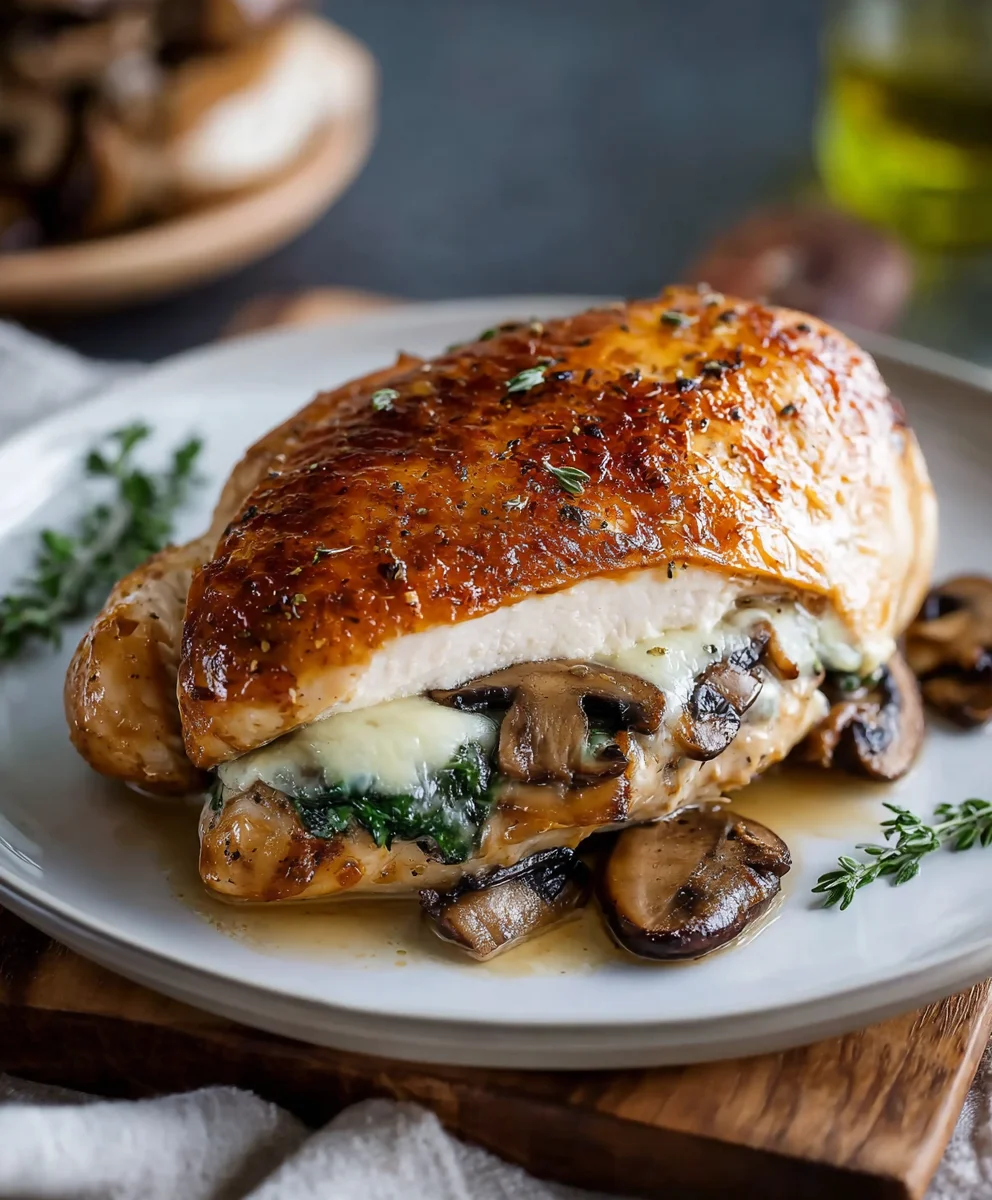 Easy Mushroom Stuffed Chicken Breast Recipe