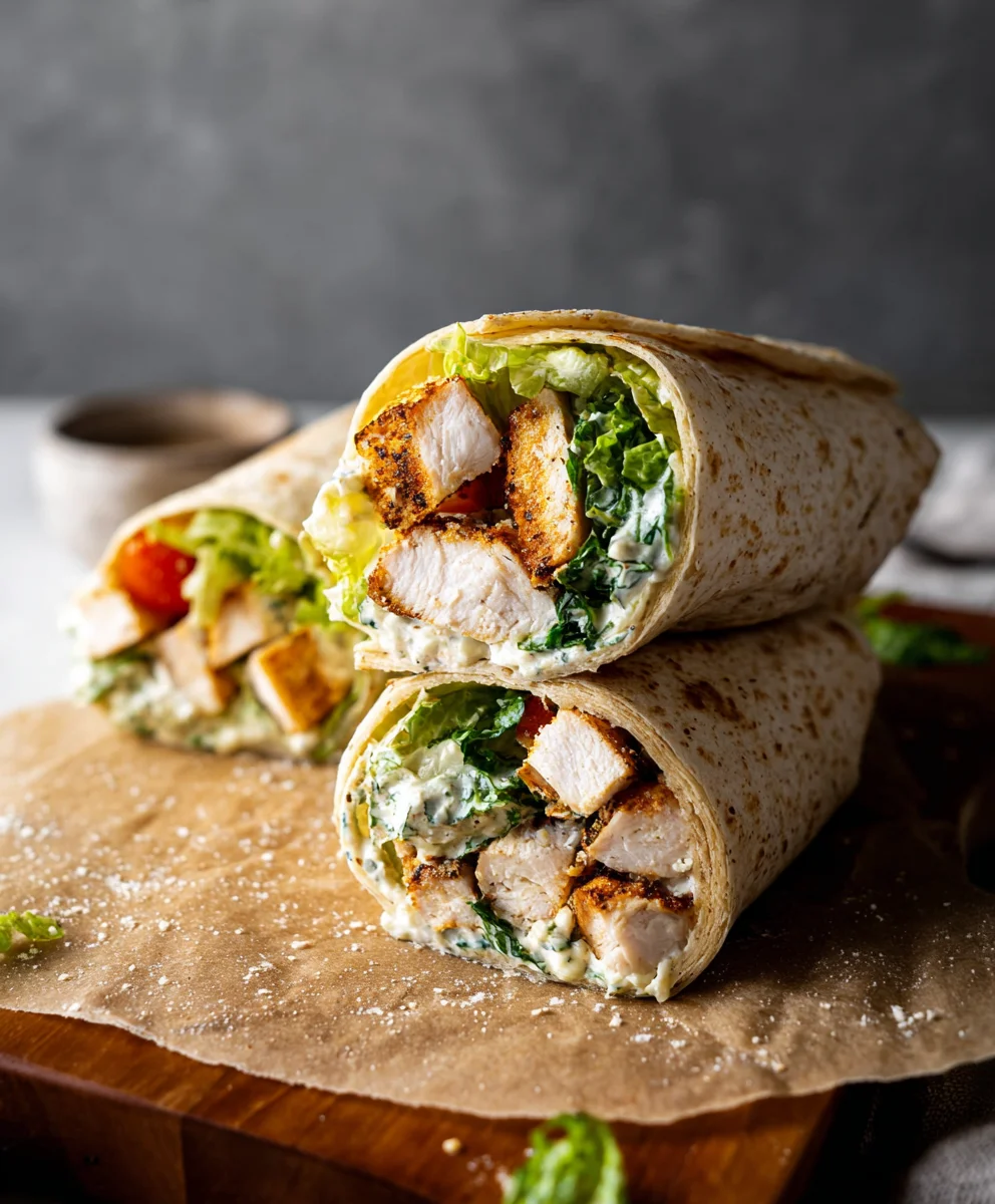 Easy Chicken Caesar Wraps - Quick Lunch Recipe