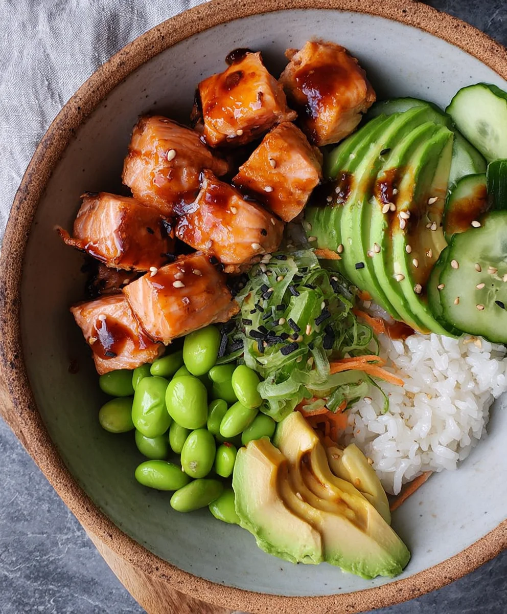 Easy Teriyaki Salmon Sushi Bowl Gluten-Free
