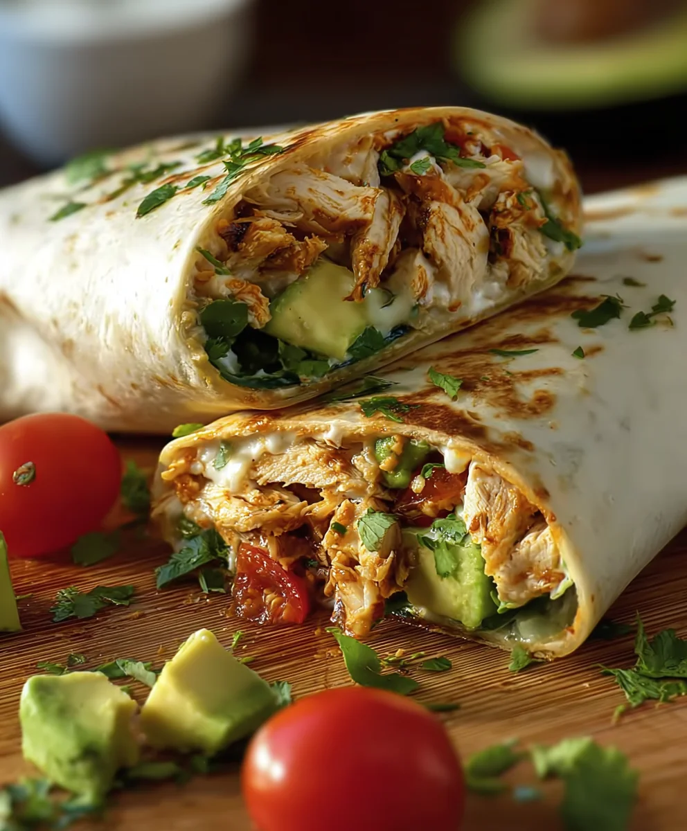 Easy Chicken Avocado Wrap Recipe-Healthy Lunch