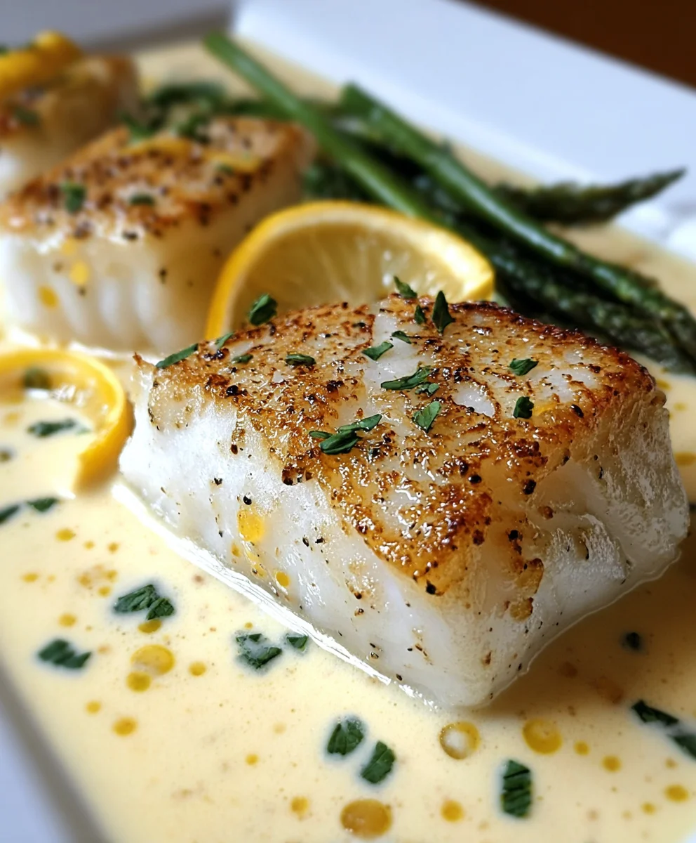 Baked Cod Coconut Lemon Cream - Easy Weeknight Dinner