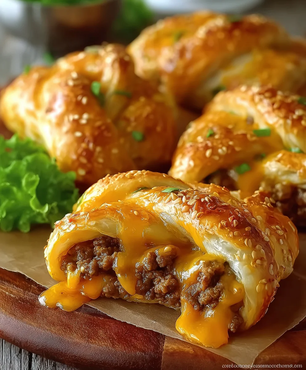 Cheeseburger Twists- Easy Flavorful Beef Dinner Idea