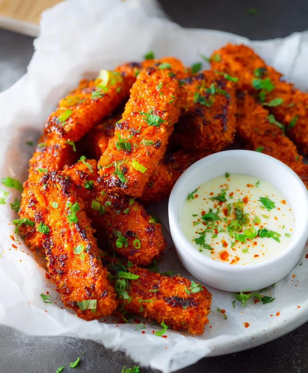 Crispy Baked Buffalo Tofu Wings-Game Day Favorite
