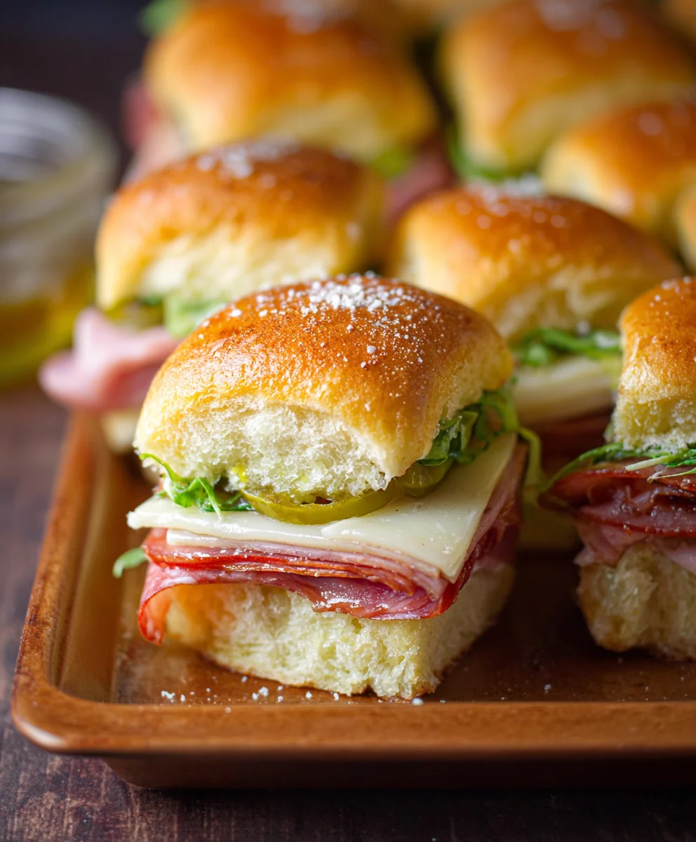 Spicy Beef Italian Sub Sliders- Easy Party Appetizer