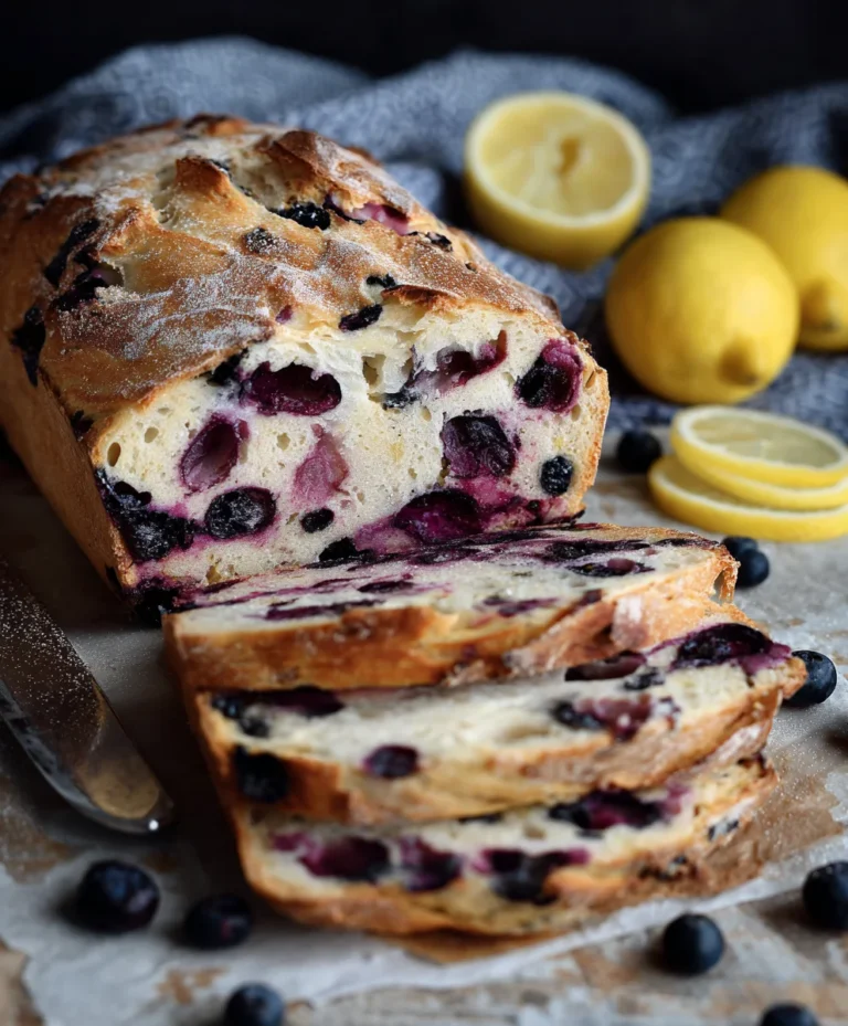 Blueberry Lemon Sourdough Bread-Tangy Sweet Loaf