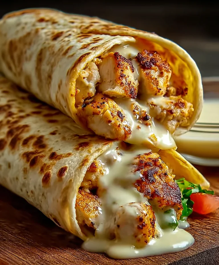 Cheesy Garlic Chicken Wraps – Easy Tasty Dinner