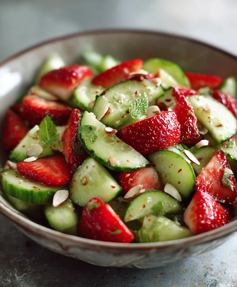 Refreshing Cucumber Strawberry Salad Recipe