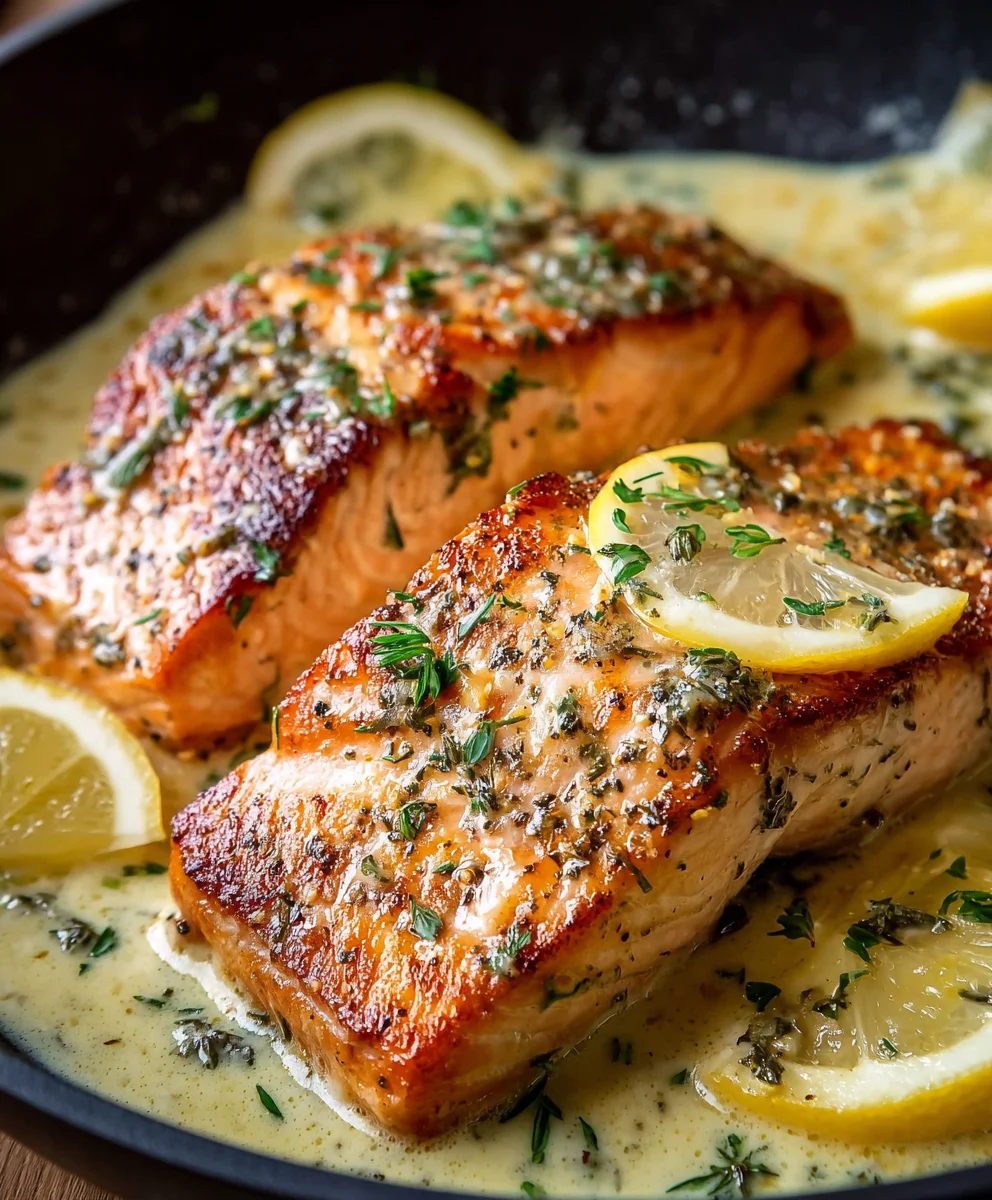 Easy Creamy Lemon Butter Salmon Recipe