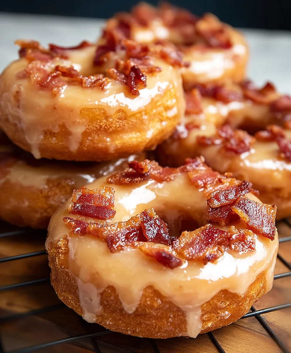 Maple Beef-Beef Bacon Doughnuts- Savory Sweet Treat