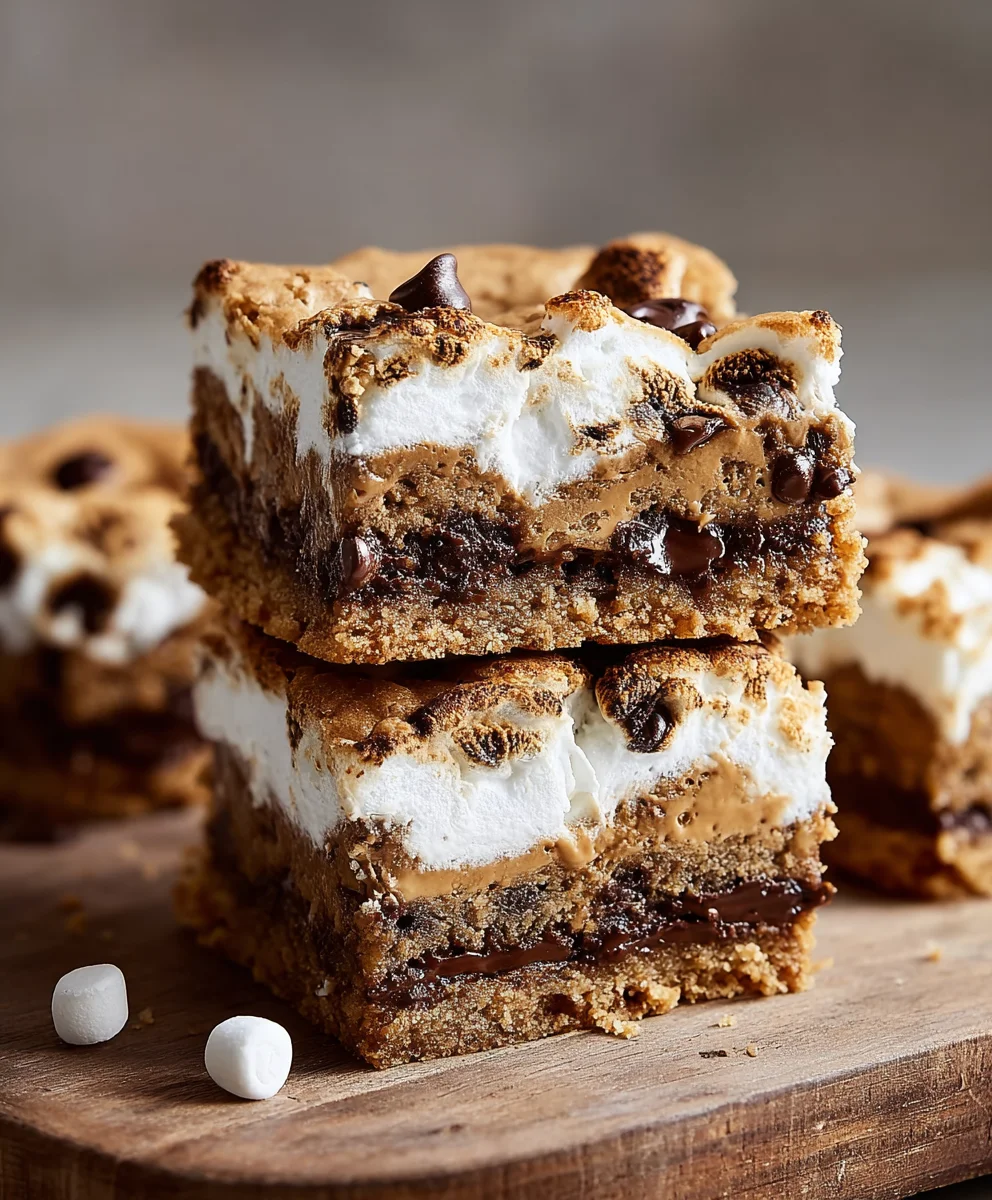 Peanut Butter Smores Blondies-Delicious Dessert Bar