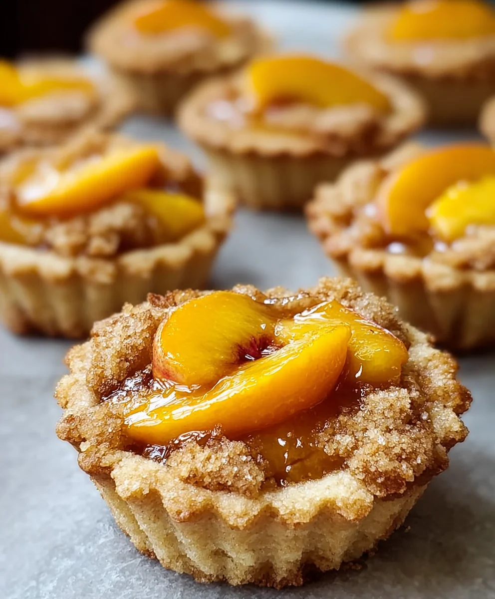 Peach Cobbler Cookie Cups- Easy Dessert Recipe
