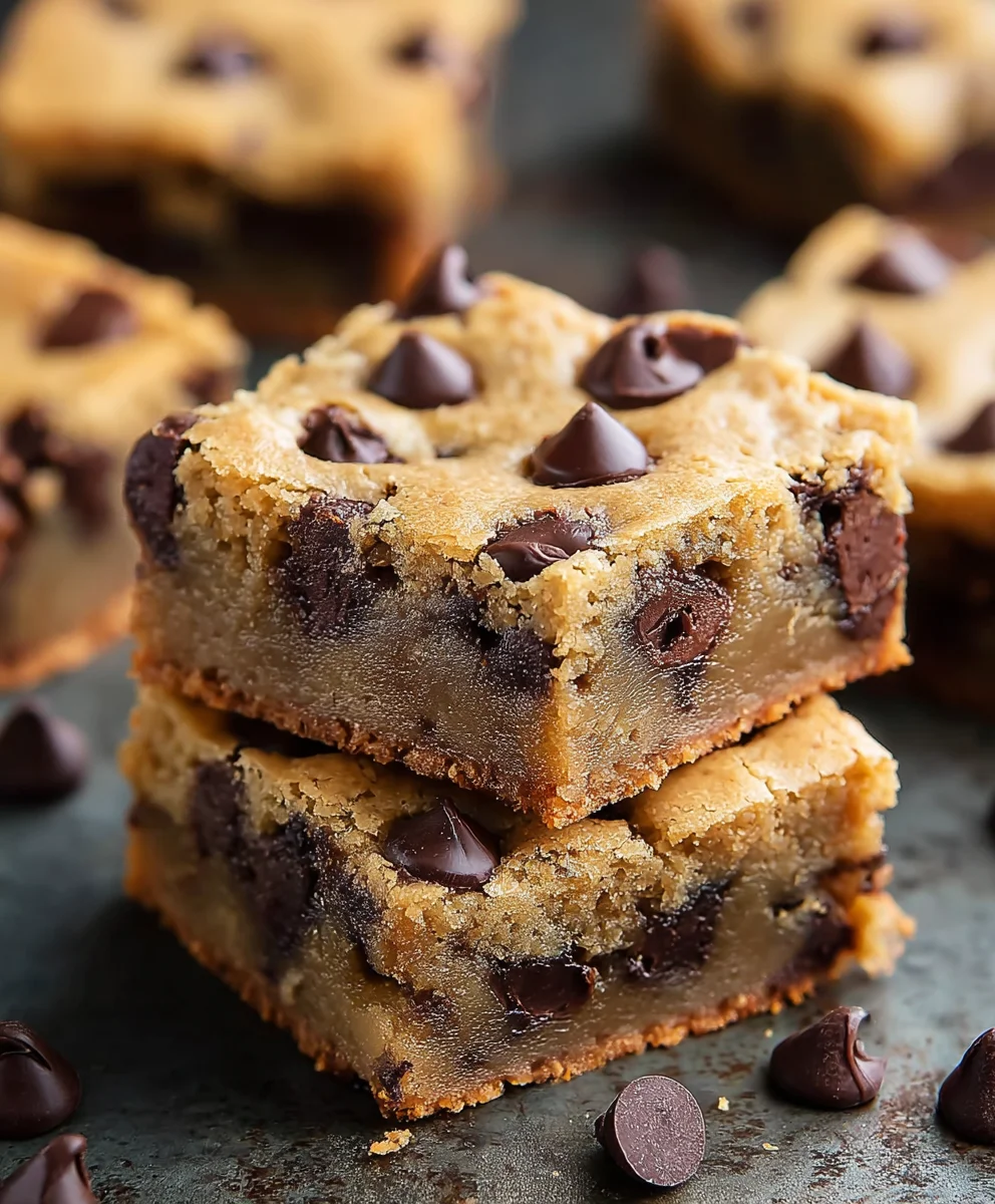 Easy Chocolate Chip Cookie Bars-Perfectly Chewy Treats