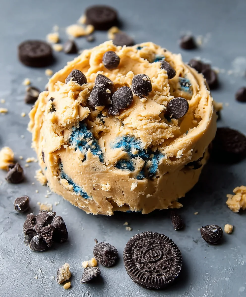 Cookie Monster Edible Cookie Dough Recipe