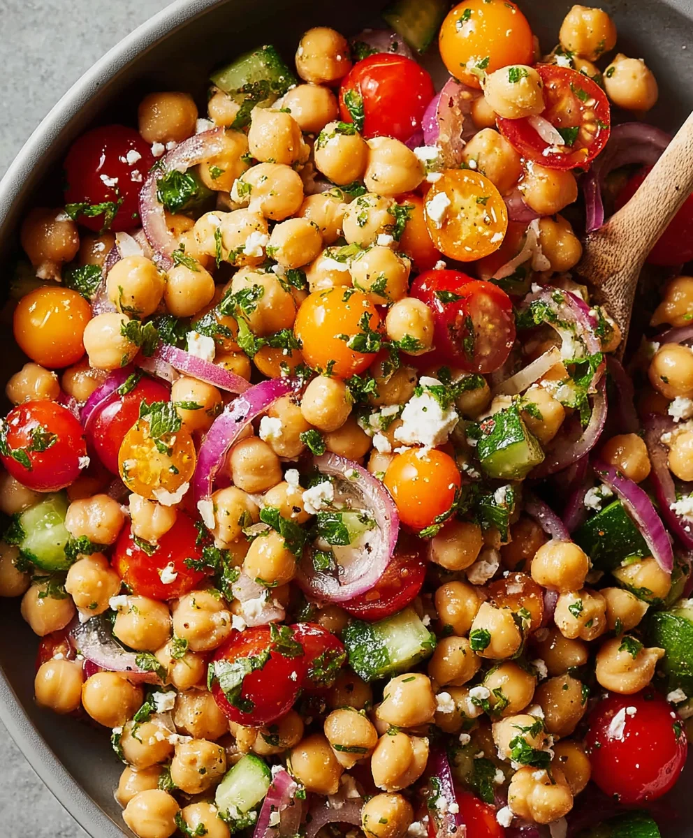 Easy Chickpea Salad Recipe-Healthy & Delicious Lunch