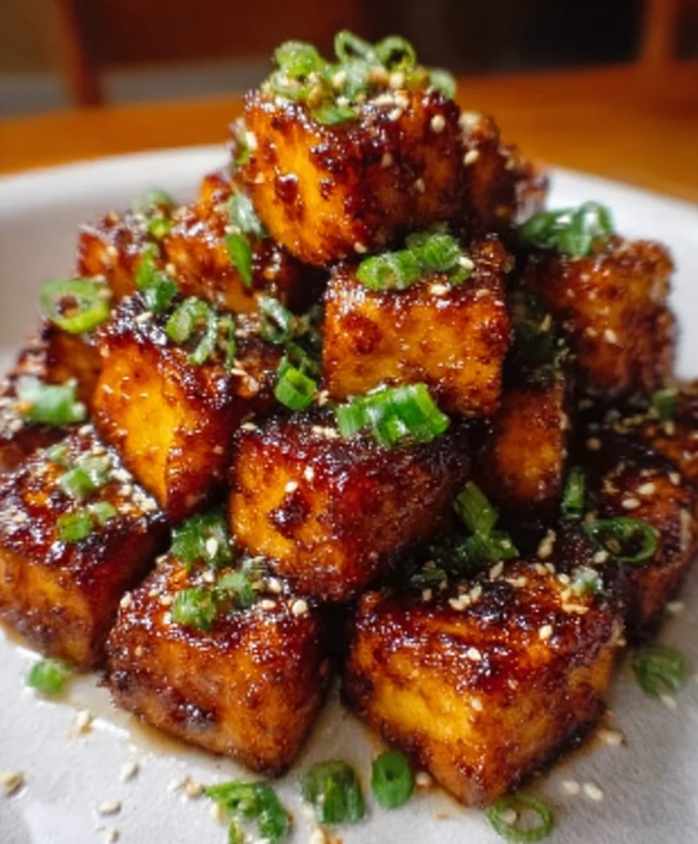 Crispy Honey Garlic Tofu - Amazing Flavor