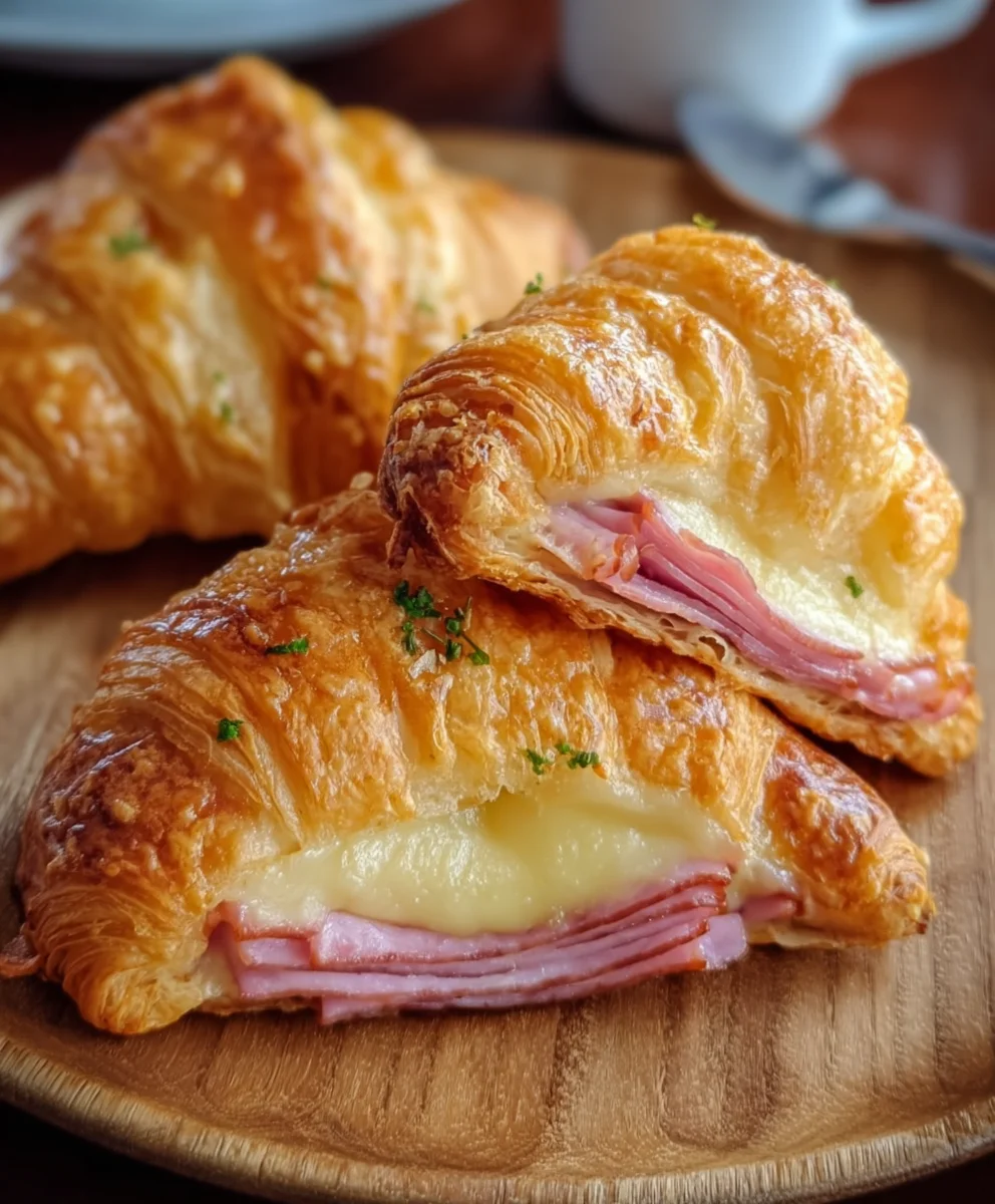 Baked Beef Beef Ham Cheese Croissants Recipe