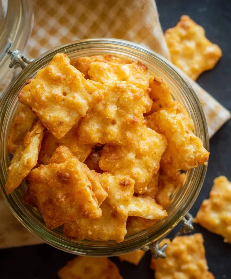 Cheesy Sourdough Cheddar Crackers-Easy Homemade Recipe