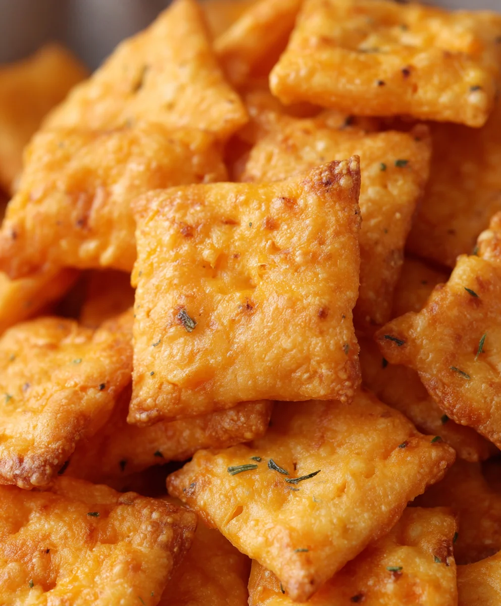 Easy Homemade Cheddar Cheese Crackers - Cheez Its!