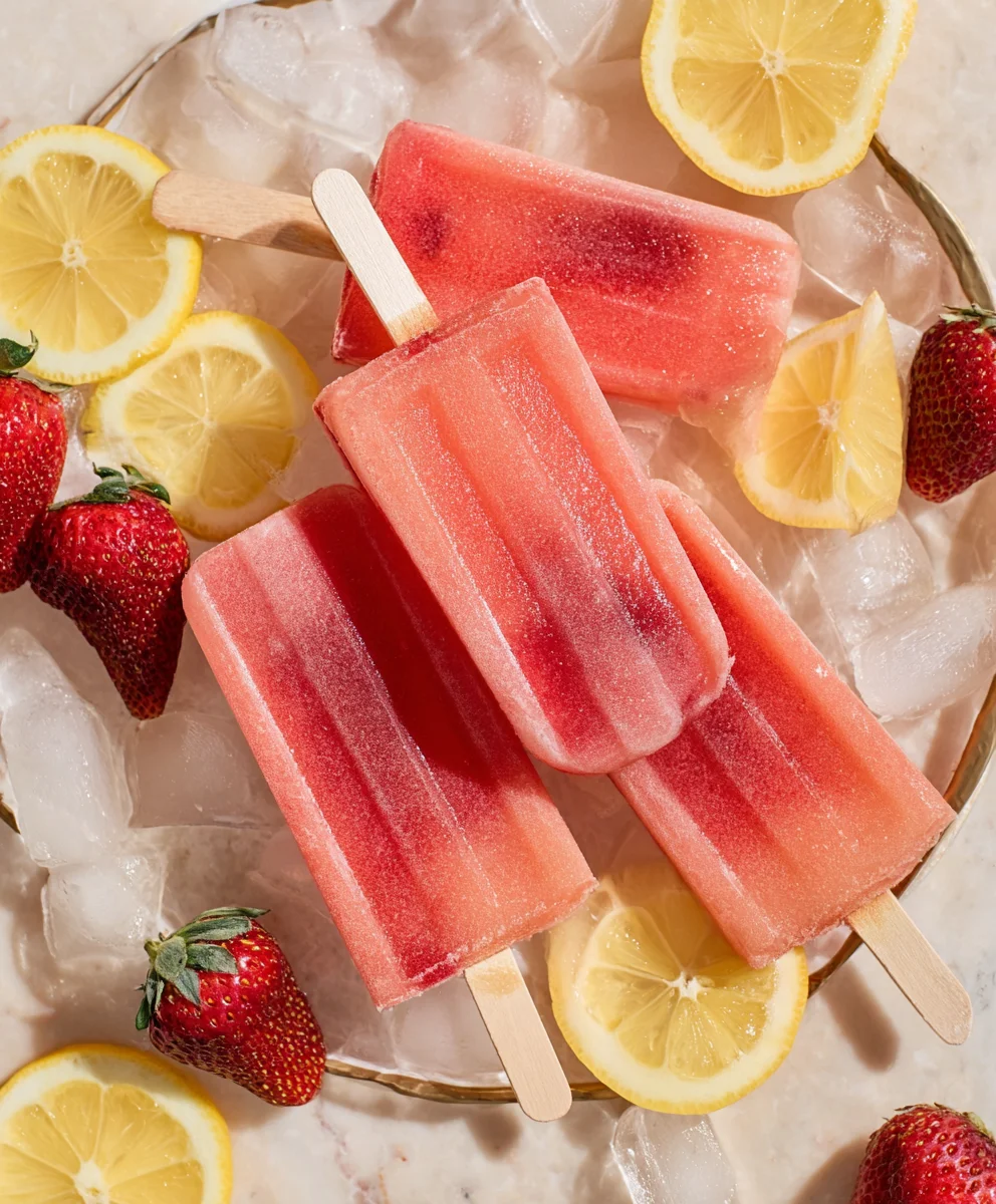 Easy Strawberry Lemonade Popsicle Recipe - Refreshing Treat
