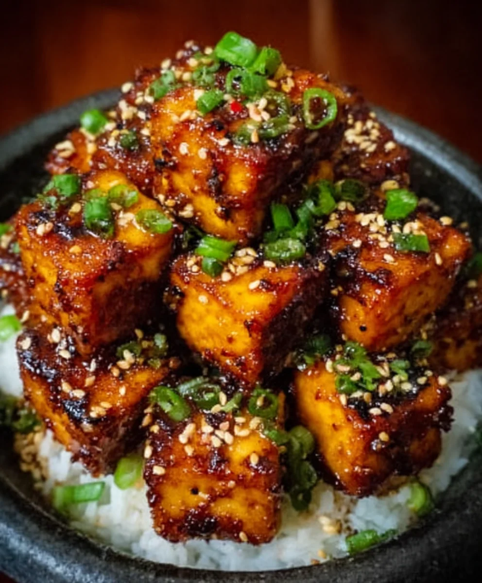 Crispy Honey Garlic Tofu - Amazing Flavor