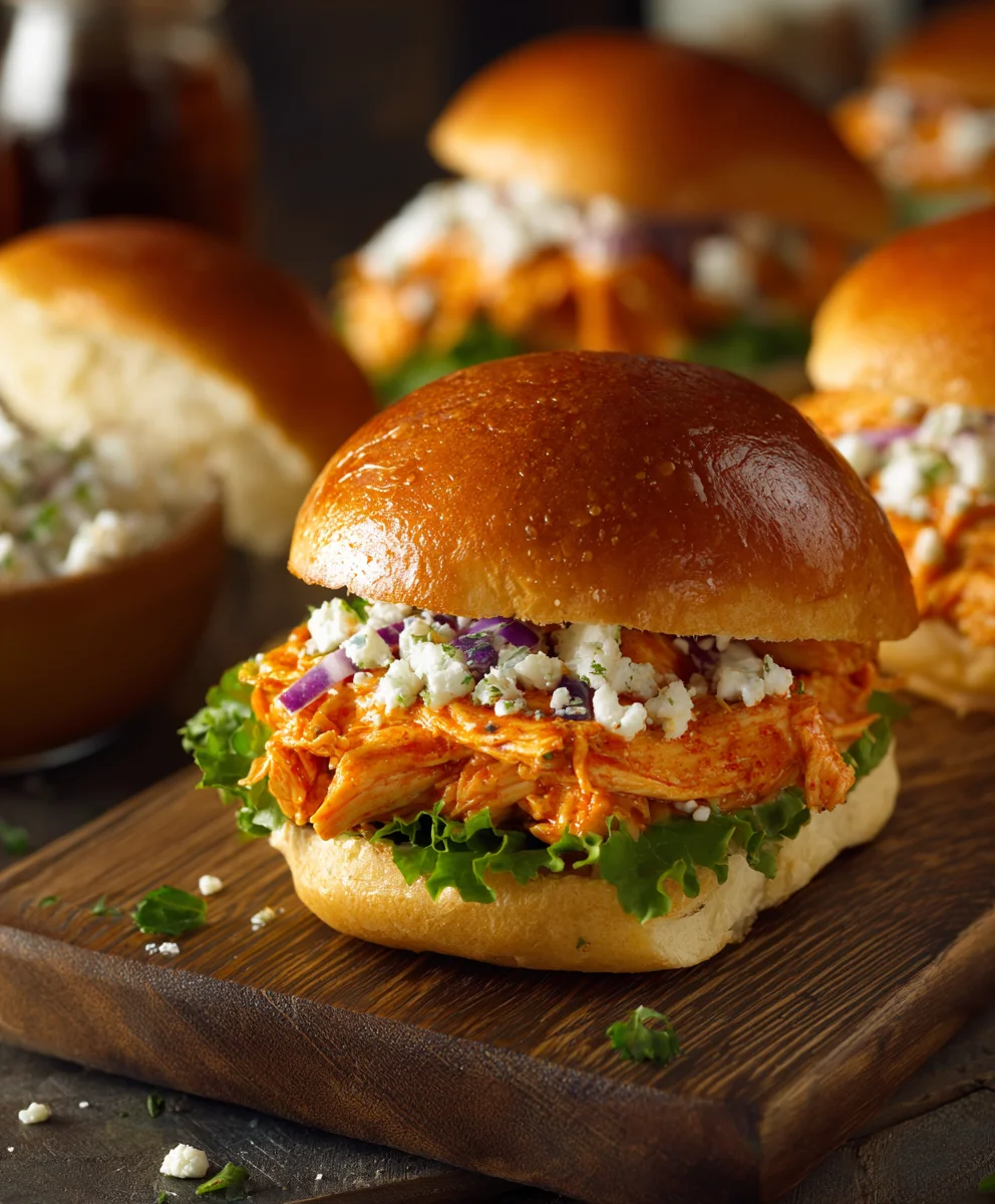 Spicy Buffalo Chicken Sliders- Quick & Easy Recipe