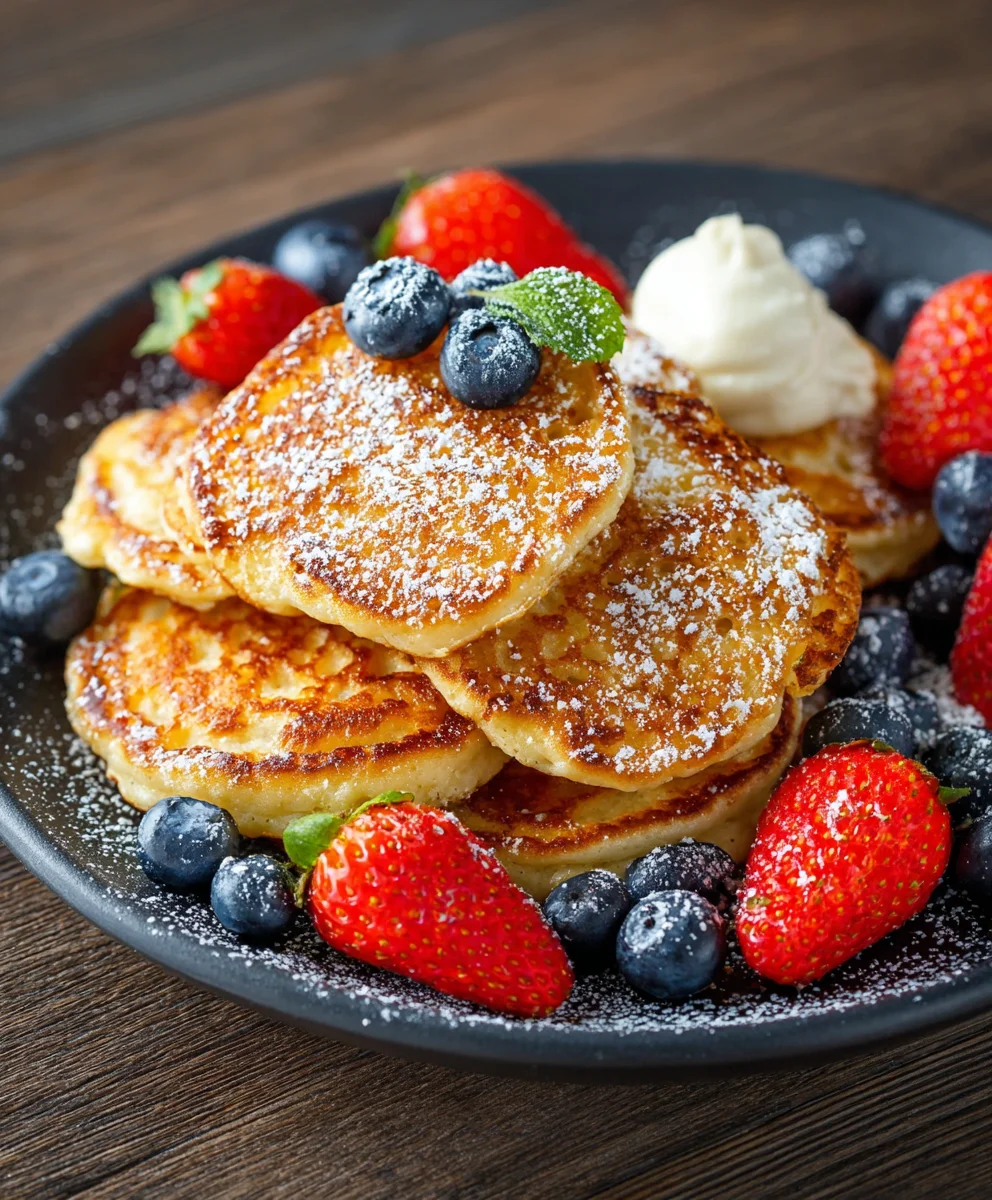 Fluffy Cottage Cheese Pancakes-Easy Healthy Breakfast